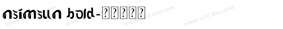 nsimsun bold字体转换